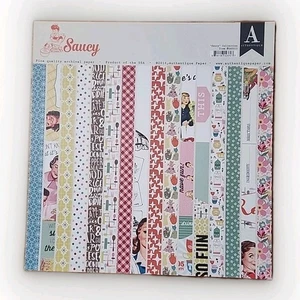 Authentique Paper Co. "Saucy" 12x12 doppelseitiger Papierblock Küche Retro Style - Bild 1 von 3