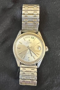 TITONI COSMO-KING PRESIDENT DAY AUTOMATIC 737-370 SWISS MEN'S Watch - Picture 1 of 8