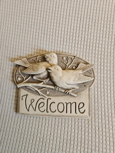 Vintage Carruth Studio Welcome Bird Hanging Wall Plaque Art Decor 1997 - Picture 1 of 3