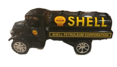 Ertl Shell 1935 Mack Tanker Bank Die Cast Metal Truck Coin Bank Foto 1 de 4