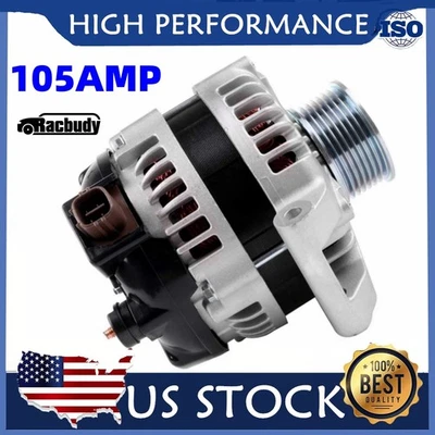 New Alternator 105Amp For 31100RTA023 13980 For Honda CR-V CRV 2007 - 2011 2.4L - Image 1 of 4
