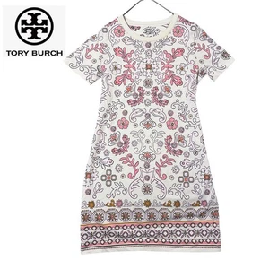 Tory Burch short sleeve floral dress made from high quality pima cotton N5238 - Picture 1 of 24