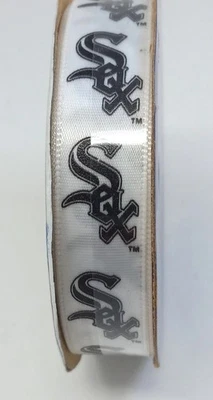 Chicago White Sox Ribbon Baseball MLB Craft 9ft. x .5/8" Wide White Vtg USA New - Image 1 of 4