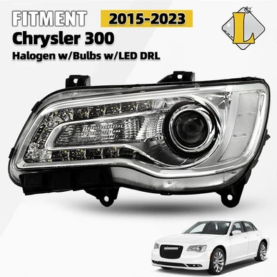 For 2015-2023 Chrysler 300 Chrome Halogen Headlight LED DRL Projector Driver Foto 1 de 4
