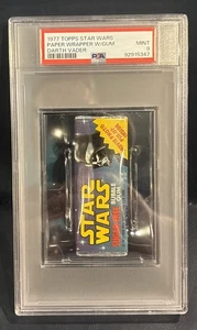 1977 Topps Star Wars Darth Vader Bubble Gum Pack PSA Mint 9 - Picture 1 of 2