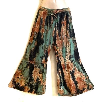 Sacred Threads Hippie Boho Festival Tie Dye Tier Palazzo Harem Pants 222425 A - Image 1 of 2
