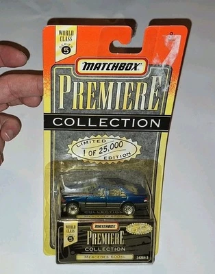 Matchbox 34364-3 1:87 Die Cast Premiere Limited Collection Blue Mercedes 600 SL - Image 1 of 4