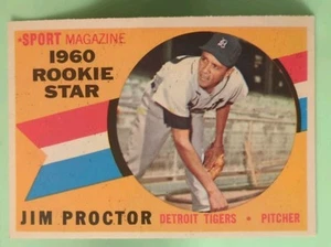 1960 Topps - Revista deportiva 1960 estrella novato Jim Proctor #141 - Tigres de Detroit - Imagen 1 de 2