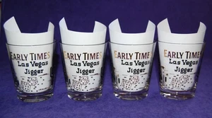 Vintage Early Times Las Vegas Double Old Fashioned Rocks Bar Gläser 4er Set - Bild 1 von 3