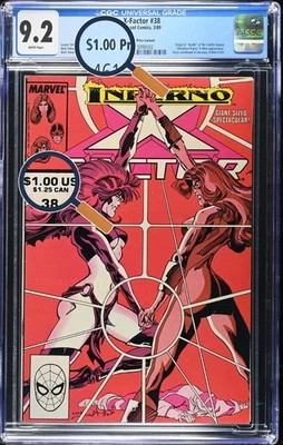 RARE LOW CGC CENSUS $1.00 PRICE VARIANT X-FACTOR 38 CGC 9.2 WHITE X-MEN VS PRYOR - Image 1 of 4