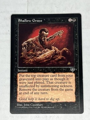 1996 Magic the Gathering Mirage Expansion Shallow Grave LP - Image 1 of 2