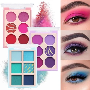 6-color Eyeshadow Disc, Colorful Pearlescent Matte Makeup Eyeshadow - Picture 1 of 10