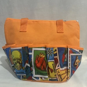 Bolso de Mano Lotería Mexicana Bolso de Bingo Lotería con Bolsillos Exteriores para Marcadores de Bingo - Imagen 1 de 16