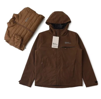 Invierno Exterior Nueva Jack Wolfskin Desmontable Plumón Forro Impermeable Cálida Chaqueta Foto 1 de 4