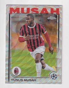 2024-25 Topps Chrome UEFA Champions Silver Wave Refractor #79 Yunus Musah - Bild 1 von 2