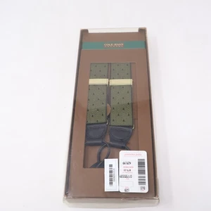 Neu Cole Haan Hosenträger Fischgrät oliv USA Vintage Hosenträger Knopfleiste - Bild 1 von 10