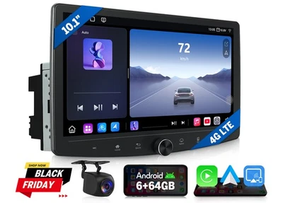10.1" QLED Android 13 6+64 Autoradio CarPlay GPS Navi Navigation DSP 4G LTE Wlan - Bild 1 von 4