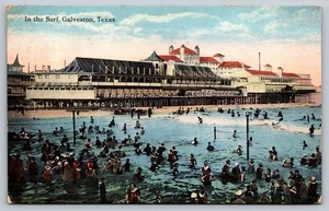 Vintage Galveston Texas Surf Baden Pier Postkarte von Miles & Pinckard - Bild 1 von 2