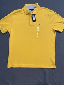 Polo Tommy Hilfiger Amarillo Ajuste Regular Performance Talla Grande Nuevo Con Etiquetas - Imagen 1 de 5