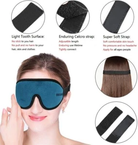 Schlafmaske für Damen/Herren mit einem Paar Ohrstöpsel, (blau) - Bild 1 von 2