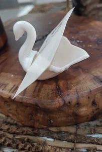 Vintage Ceramic SWANS 4 Pieces Name Place Card Table Setting Dining Wedding - Foto 1 di 12