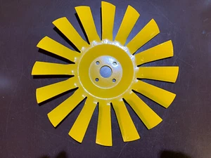 Classic Mini Yellow 16 Blade Metal Radiator Fan Reconditioned Perfect - Picture 1 of 3