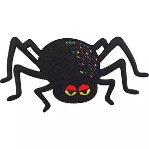 Spider Patch Iron On Badge / Sew On Cloth Embroidered Applique Embroidery Motif - Photo 1/1