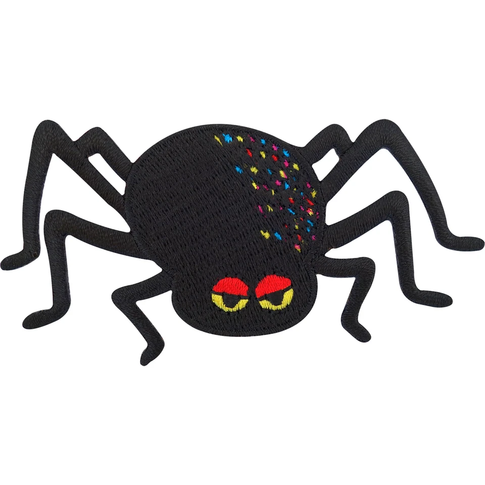 Spider Patch Iron On Badge / Sew On Cloth Embroidered Applique Embroidery Motif - Image 1 of 1