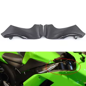 Air Duct Tube Carbon Fiber Look Cover Fairing For KAWASAKI Ninja ZX6R 2005-2006 - Picture 1 of 12