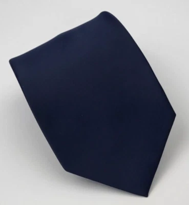 Jacob Alexander Polyester Tie Blue Solid Men Necktie 57 x 3.25 - Image 1 of 4