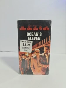 NEW! SEALED! OCEAN'S ELEVEN George Clooney Matt Damon Andy Garcia Brad Pitt VHS - Picture 1 of 4