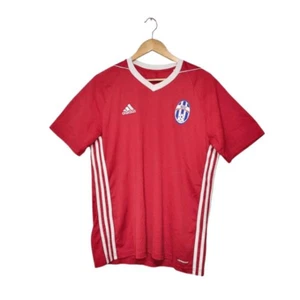 Adidas Team Soccer Jersey Men's Size Lg Red White Striped ClimaCool RVSC - Picture 1 of 9