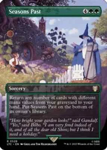 Seasons Past - Borderless Commander Lord of the Rings RARE MtG TCG Card # 0529 - Picture 1 of 1