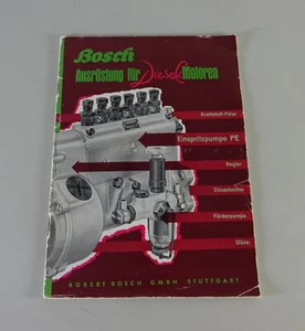 Manual Bosch Equipamiento Para Motores Diésel Con ESP Tipo PE Fecha 02/1952 - Imagen 1 de 2
