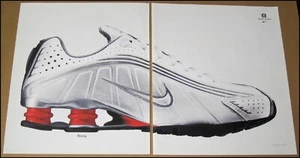 2001 Nike Shox 2-Page Print Ad Shoe Advertisement Boing Red Vintage Shoes - Picture 1 of 5