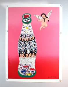Howard Finster ANGEL BABY WITH COCA COLA SIGNED Silkscreen 66/125 (A04-D12) - Picture 1 of 7