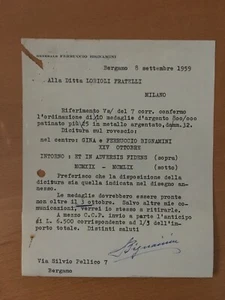 Lettera firmata da Ferruccio Bignamini - Imagen 1 de 1