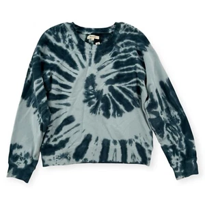 NWT Madewell Sweatshirt Womens Medium Blue Tie Dye Top Pullover Cotton Sweater - Picture 1 of 7