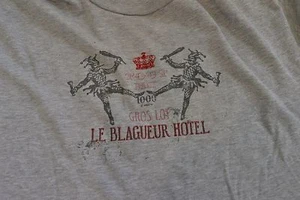 Rare Vintage Le Blagueur Hotel T-Shirt Herren XXL grau  - Bild 1 von 5