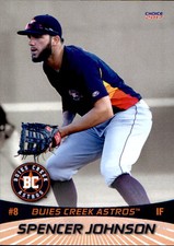2017 Buies Creek Astros Choice #11 Spencer Johnson Springfield Missouri MO Card