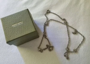 Collana Judith Ripka stazione zirconi argento sterling 925 catena lunga 30" - Foto 1 di 14