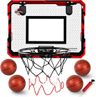 Cerceau de basket-ball intérieur, mini cerceau de basket-ball avec 4 balles et gonfleur, salle de porte