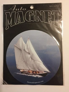 Yacht Yachting Boat Magnet Magnetic Car Auto Kitchen Fridge Locker - Imagen 1 de 2