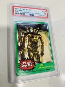 1977 Topps Star Wars C3PO Golden Rod Error Card #207 PSA 5 - Picture 1 of 1