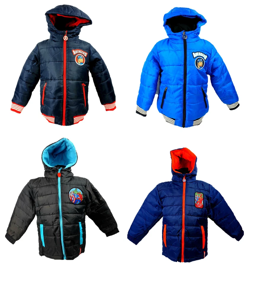 SUN CITY Avengers Marvel Hulk Thor Winterjacke Steppjacke Jacke Jungen warm gefüttert