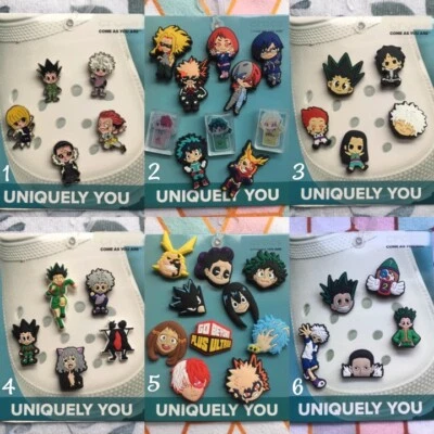Crocs Handmade jibbitz 5pc Hunter X My Hero Academia Anime Shoe charms Set - Image 1 of 4