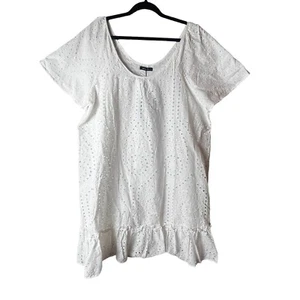 Nuevo Vestido Just Fashion Now con Ojales Encaje Volantes Cambio Informal Forrado Blanco Talla 2XL - Imagen 1 de 9