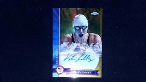 2024 Topps Chrome Olimpiadi USA - Rifrattori Auto Oro #AU-KL Katie Ledecky #/50 - Foto 1 di 2