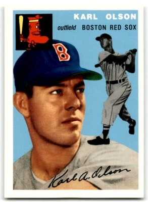 1994 TOPPS ARCHIVES 1954 KARL OLSON BOSTON RED SOX #186 - Image 1 of 2