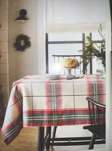Hearth & Hand With Magnolia Holiday Christmas Plaid Tablecloth 60”x84” Oblong - Picture 1 of 7